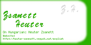 zsanett heuter business card